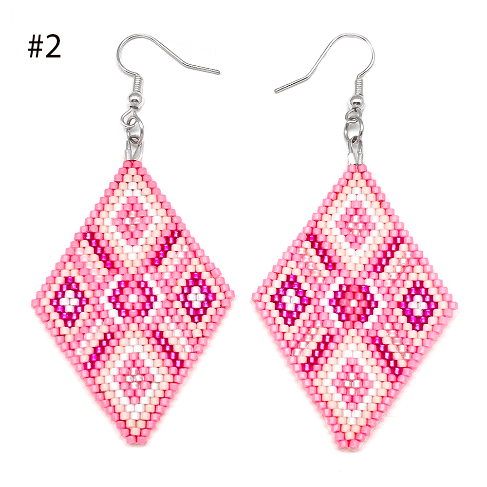 Beaded Diamond Earrings