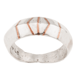 Silver And Copper Band Ring