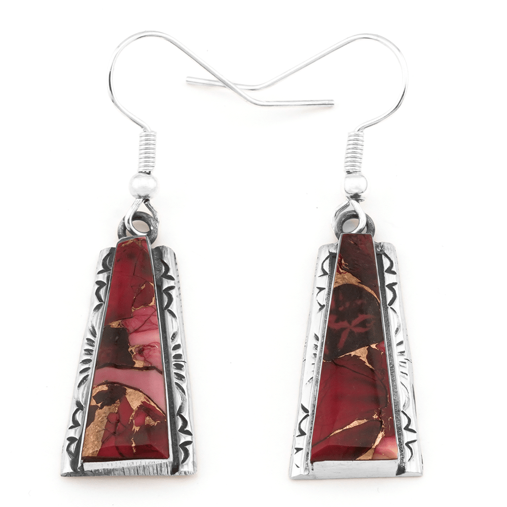 Dyed Dahlia Earrings