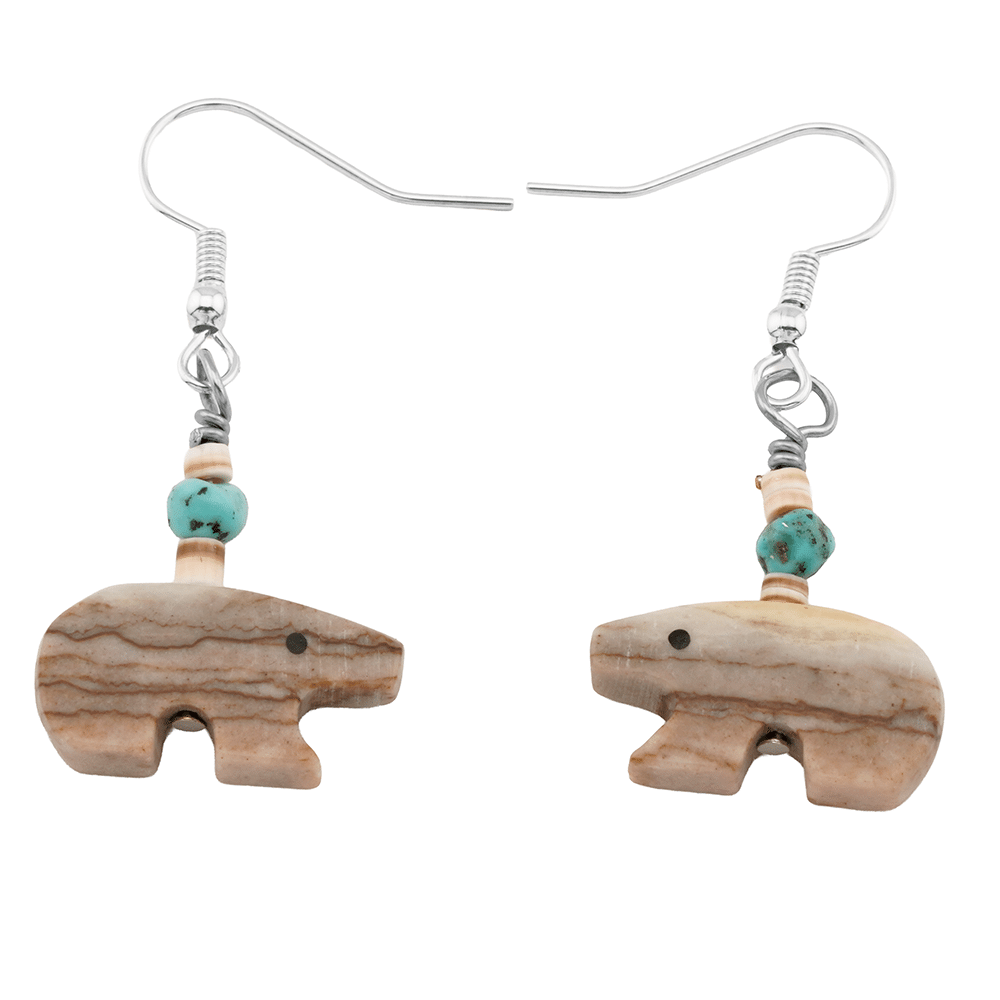 Carved Fetish Animal Earrings