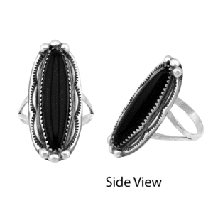 Satin Finished Black Onyx Ring