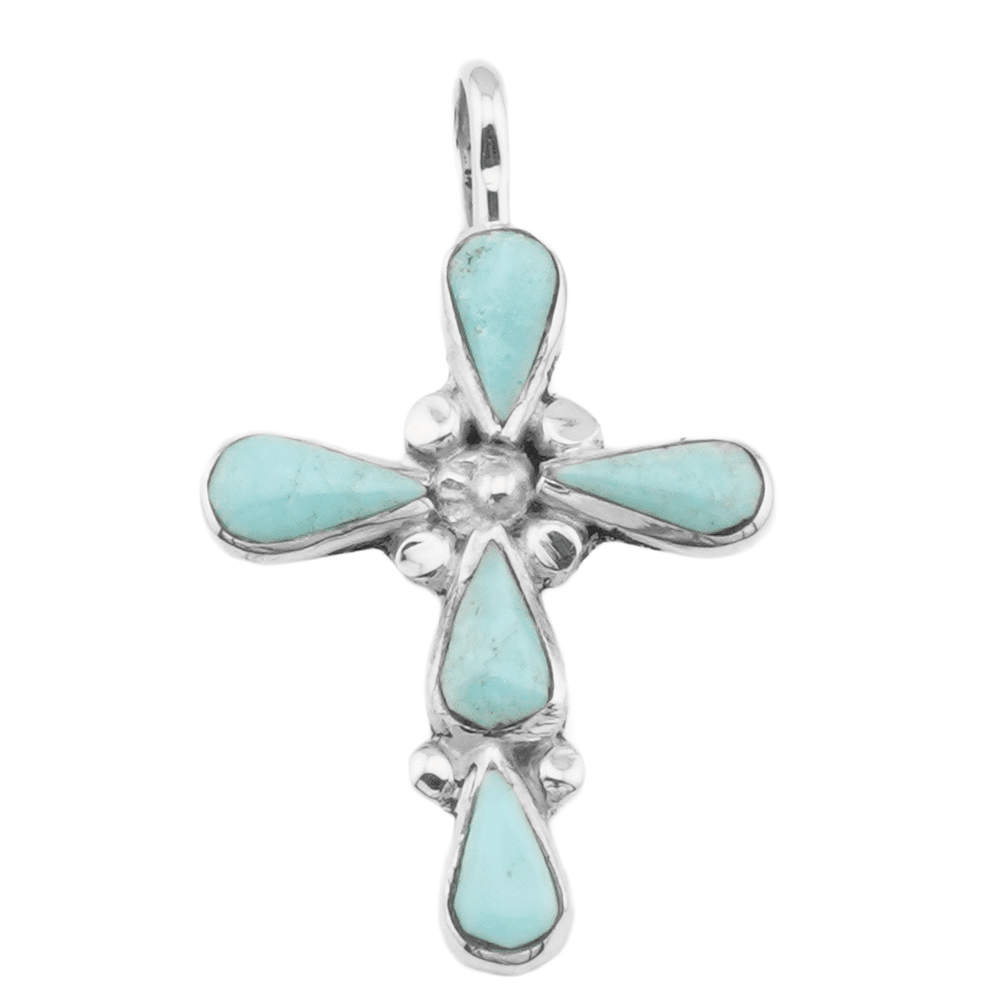 Zuni Turquoise Cross Pendant