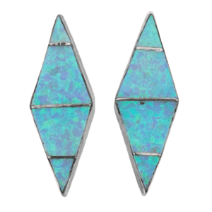 Inlay Opal Post Earrings