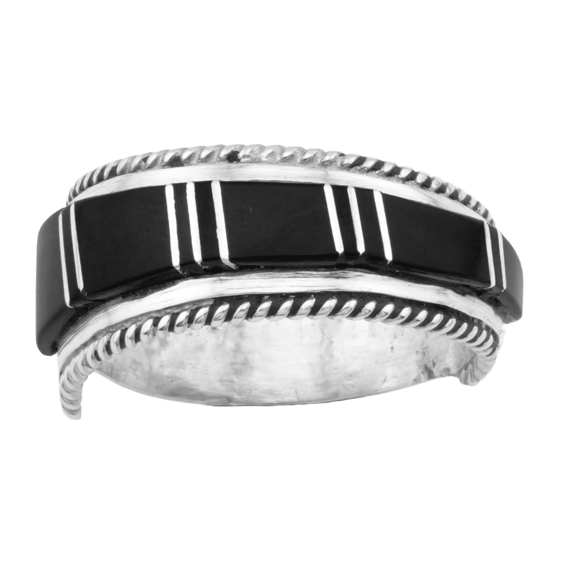 Black Jet Inlay Ring