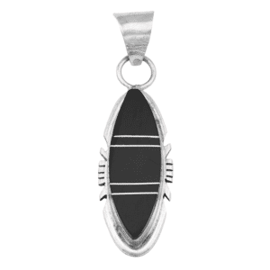 Black Jet Inlay Pendant