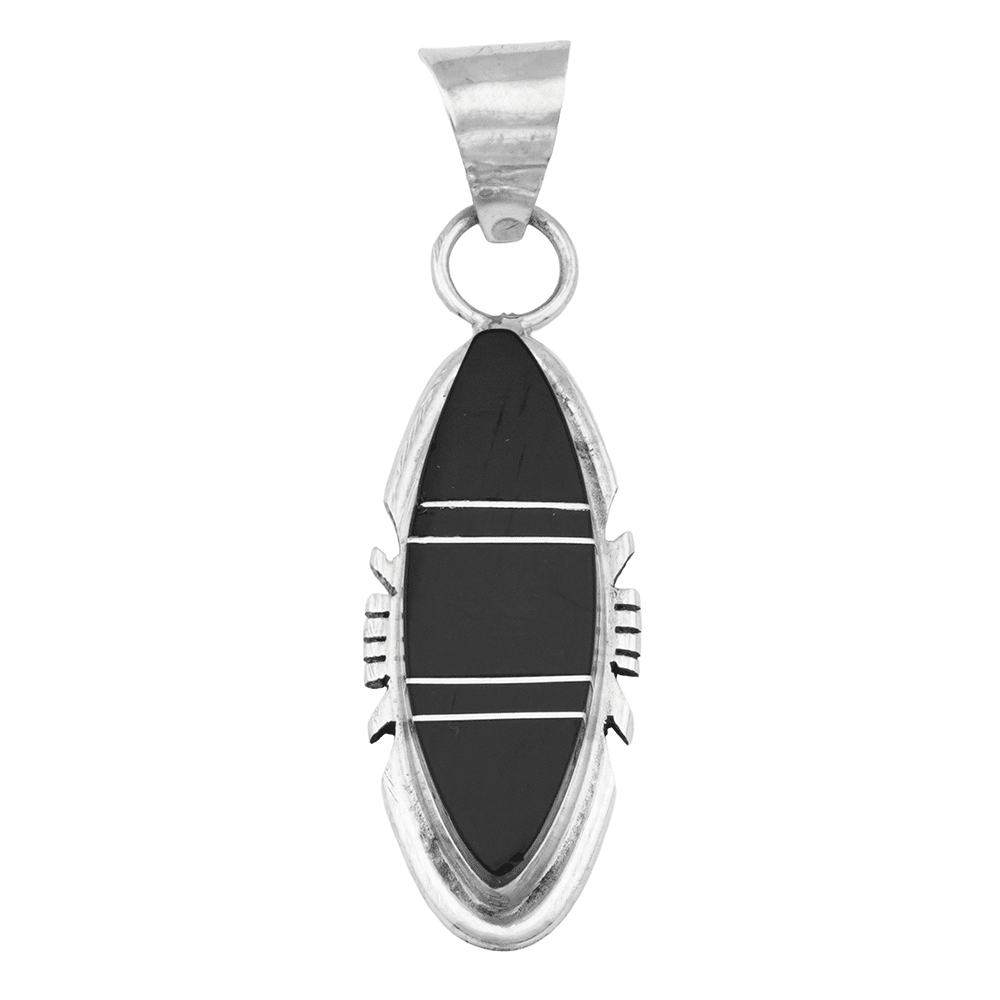 Black Jet Inlay Pendant