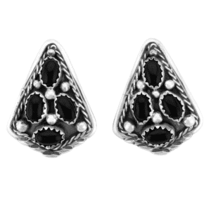Black Onyx Cluster Earrings