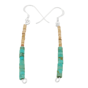 Turquoise Heishi Earrings