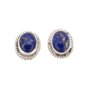 Lapis Post Earring