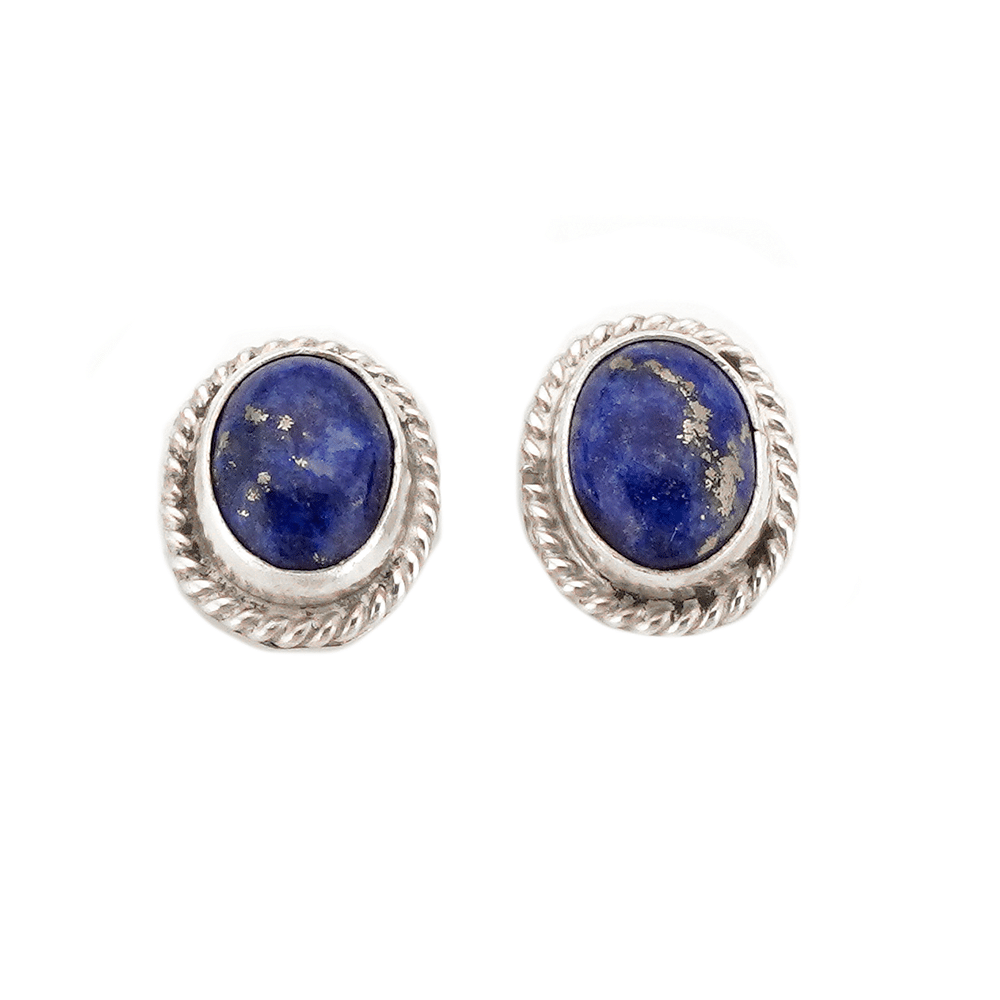 Lapis Post Earring