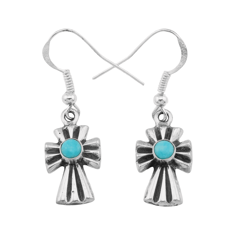 Sterling Silver Cast Turquoise Turtle Earrings - Image 4