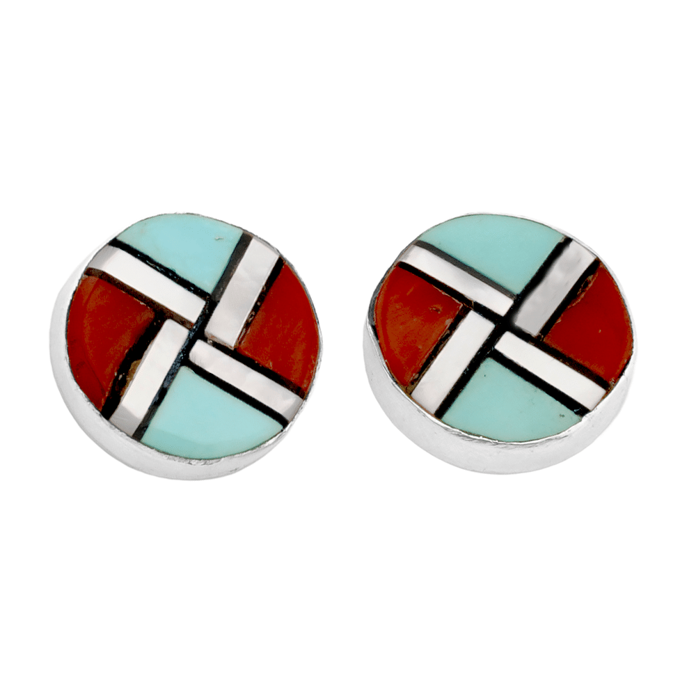 Zuni Inlay Earrings - Image 2