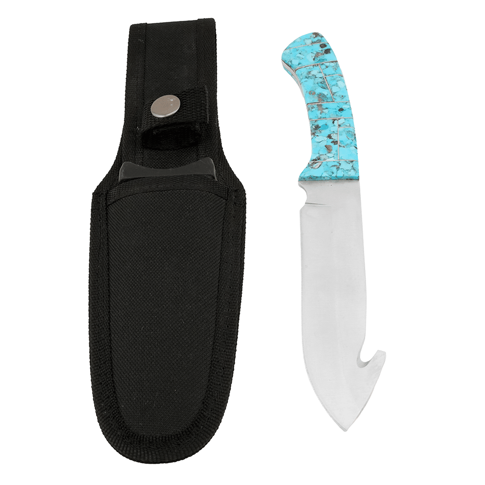Turquoise Inlaid Handle Knife