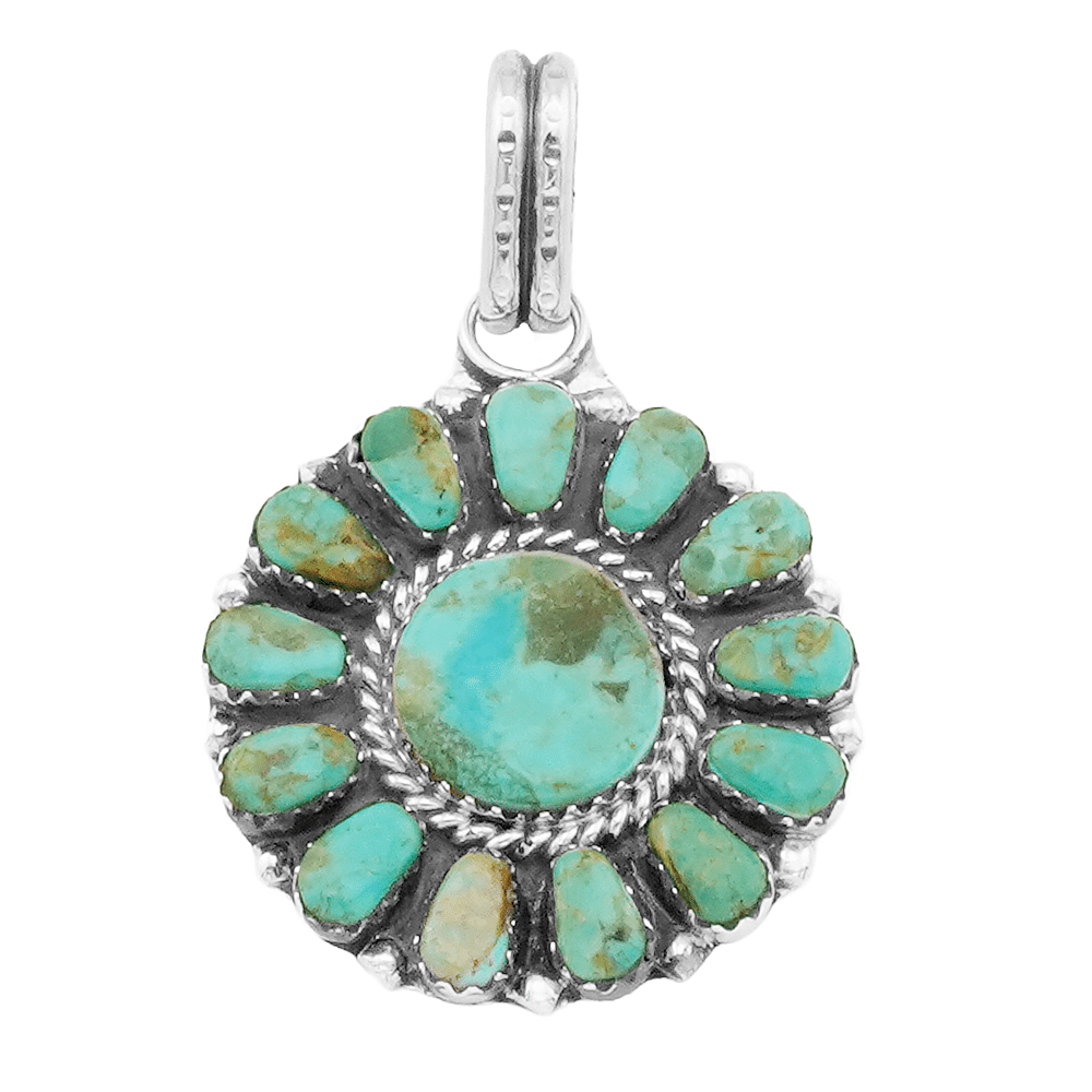 Kingman Turquoise Cluster Pendant