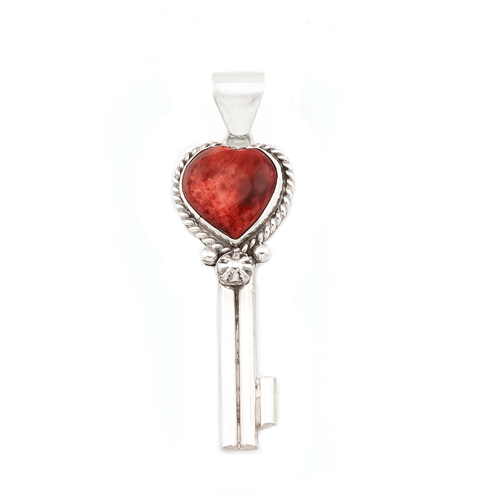 Spiny Oyster Key to My Heart Pendant
