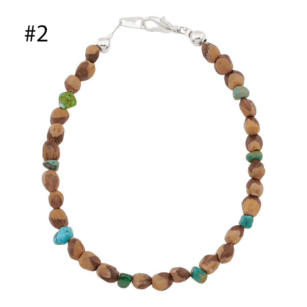Ghost Bead and Turquoise Bracelet