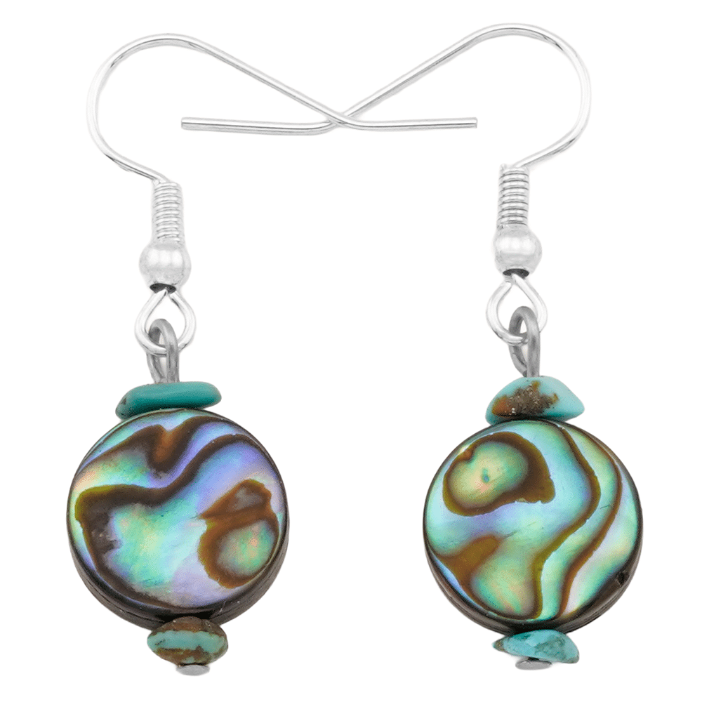 Abalone Shell and Turquoise Earring