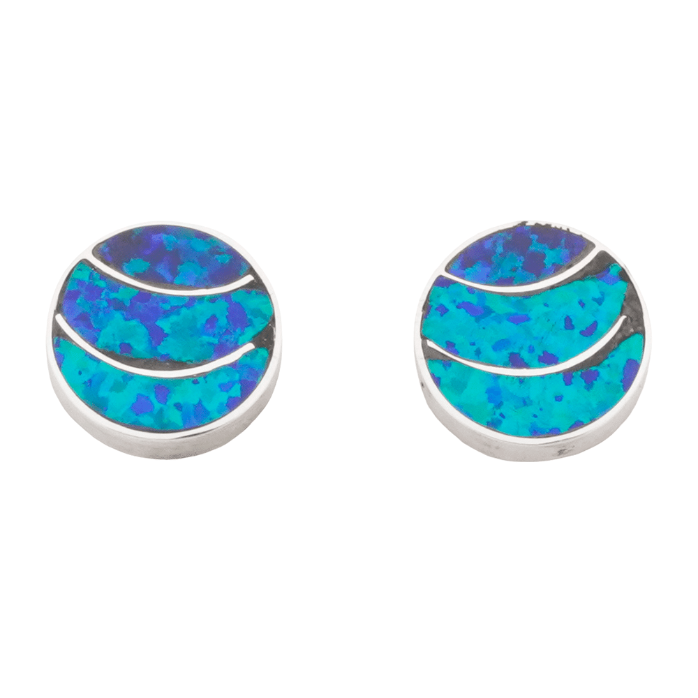 Zuni Opal Inlay Post Earring - Image 3