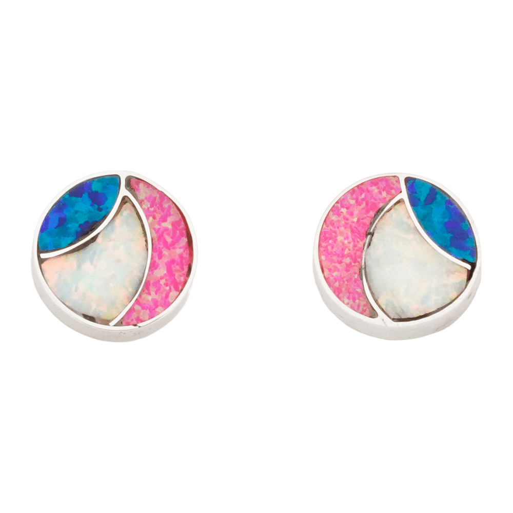 Zuni Opal Inlay Post Earring - Image 2