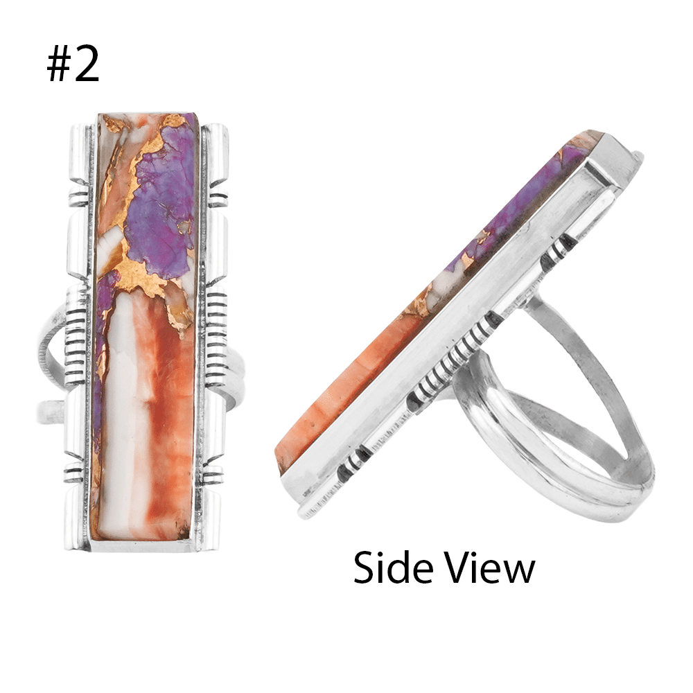 Cotton Candy Silver Inlay Rings - Image 2