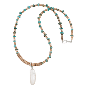 Turquoise Nugget and Heishi Necklace